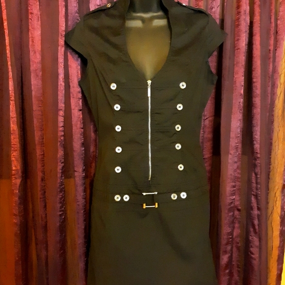 Dots Dresses & Skirts - Military-esque Fetish Dom zip front Punk Gothic 6